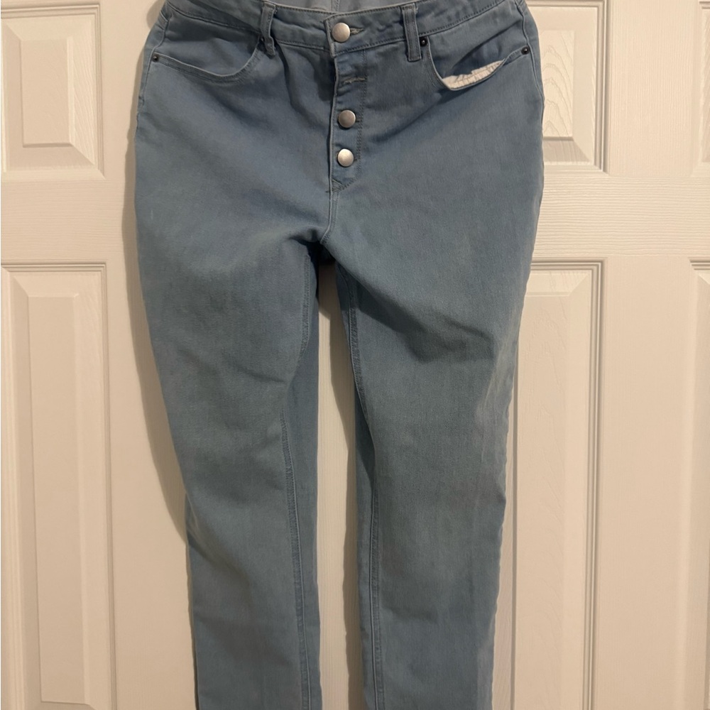 No Boundaries Women's Jeans in Light Blue - Picture 3 of 4